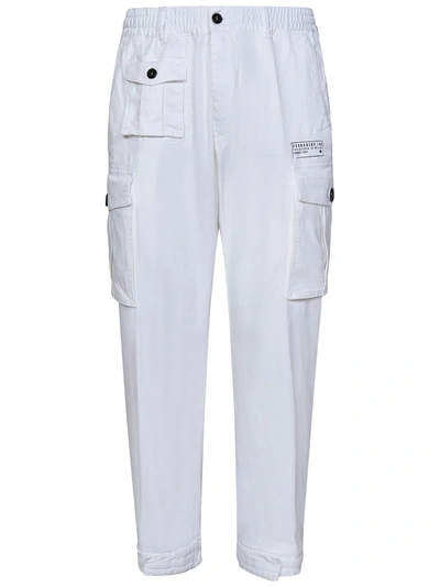 Dsquared2 Pantaloni Urban Cyprus Cargo  In Bianco