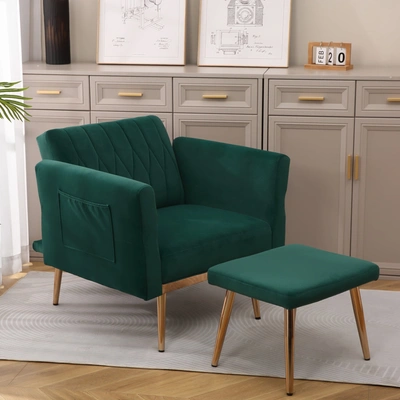 Simplie Fun Accent Chair In Green