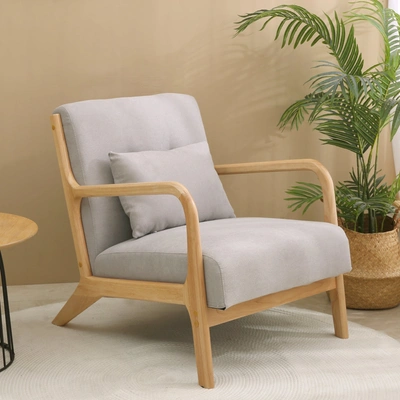 Simplie Fun Mid Century Modern Accent Chair In Gray