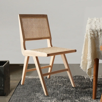 Simplie Fun Natural Wood Chair (set Of 2) In Neutral