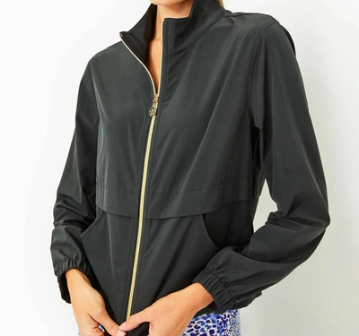 Lilly Pulitzer Cocos Performance Jacket In Onyx In Black