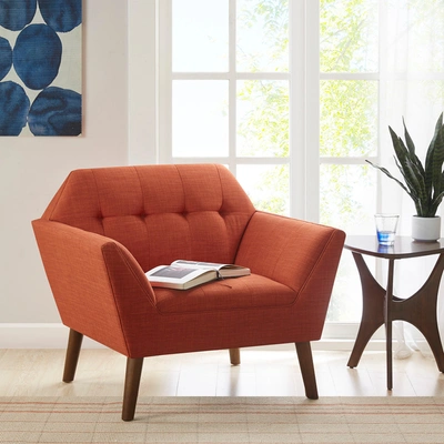 Simplie Fun Newport Accent Chair In Orange