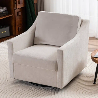 Simplie Fun Large Swivel Chair In Gray
