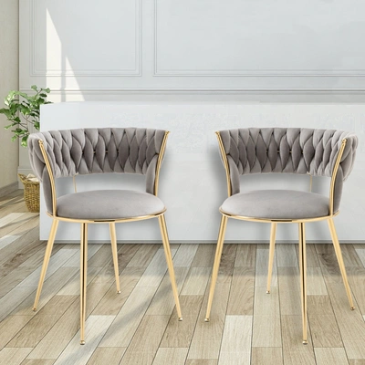 Simplie Fun Leisure Dining Chairs In Gray