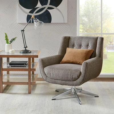 Simplie Fun Nina Swivel Lounge Chair In Gray