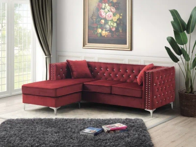 Simplie Fun Paige G826b Sofa Chaise In Red