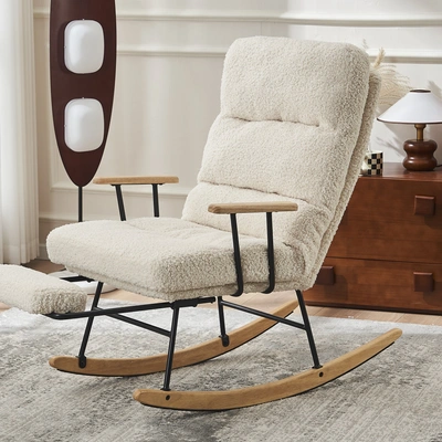 Simplie Fun Modern Teddy Gliding Rocking Chair