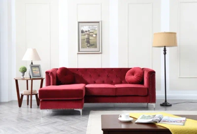 Simplie Fun Pompano G789b Sofa Chaise In Red