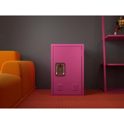 Simplie Fun Compact Rose Pink Steel Storage Cabinet: Detachable