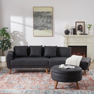 Simplie Fun 107" Contemporary Sofa Stylish Sofa Couch