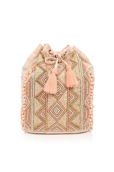 America & Beyond Women's Embellished Backpack In Rose Gold In Multi