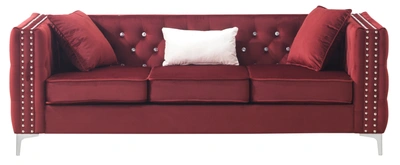 Simplie Fun Paige G826a-s Sofa In Burgundy