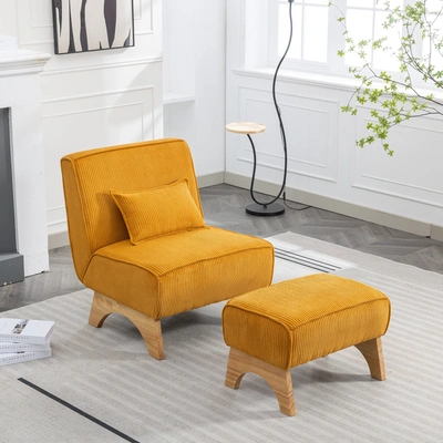 Simplie Fun 29.13" Wide Accent Chair In Orange