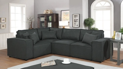 Simplie Fun Melrose Modular Sectional Sofa In Green