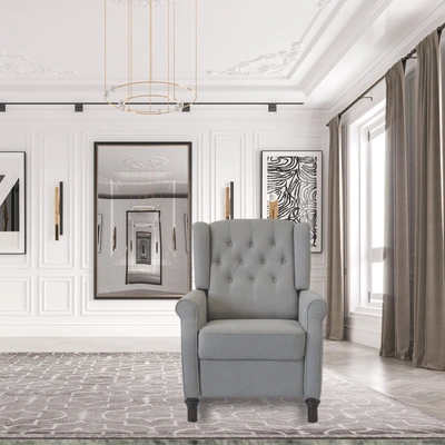 Simplie Fun Redde Boo Brand Recliner Sofa Light Gray Cozy Soft Living Room Sofa Chair
