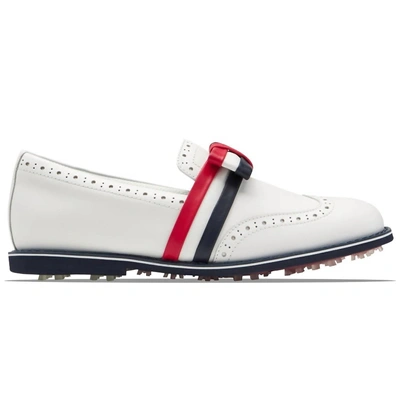 G/fore Women's Ribbon Brouge Cruise Golf Shoes In Snow In White