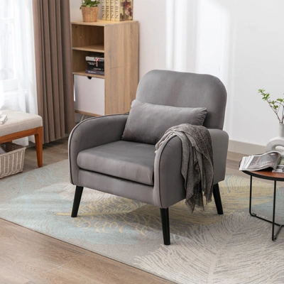 Simplie Fun Accent Chair In Gray