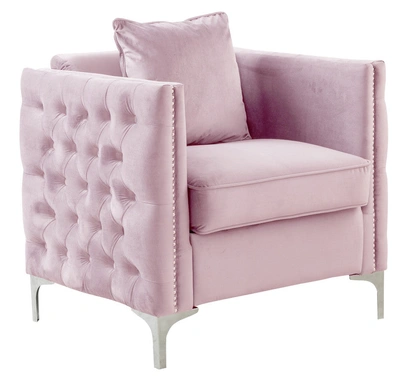 Simplie Fun Pk Sofa Chair In Pink