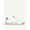 Golden Goose Superstar E37 Sparkle Leather Trainers In White,gold