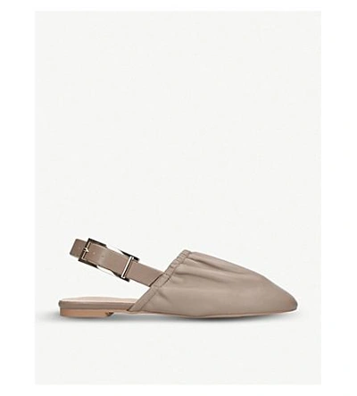 Kg Kurt Geiger Michelle Leather Slingback Loafers In Taupe