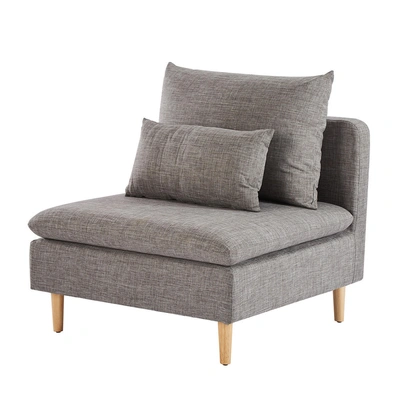 Simplie Fun 33.46 Inch Armless Sofa In Gray