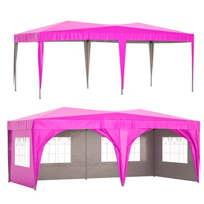 Simplie Fun 10'x20' Ez Pop Up Canopy Outdoor Portable Party Folding Tent In Purple