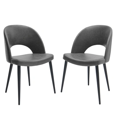 Simplie Fun Dining Chairs Set Of 2 Accent Chair In Gray
