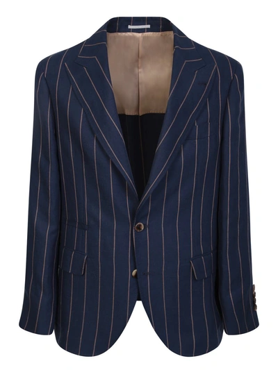 Brunello Cucinelli Blazers In Blue