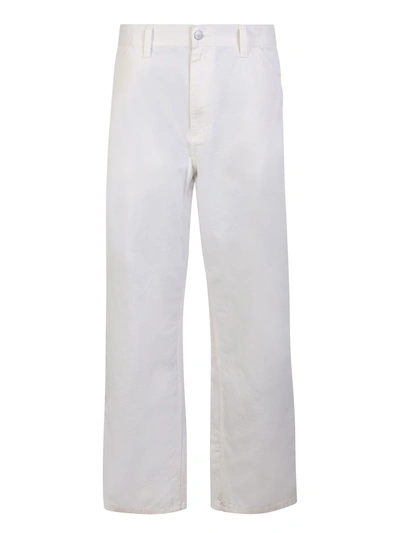 Carhartt Wip Trousers In White