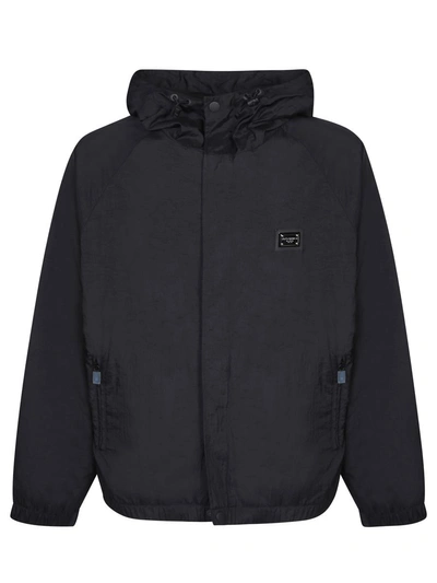 Dolce & Gabbana Windbreaker Logo Black Jacket