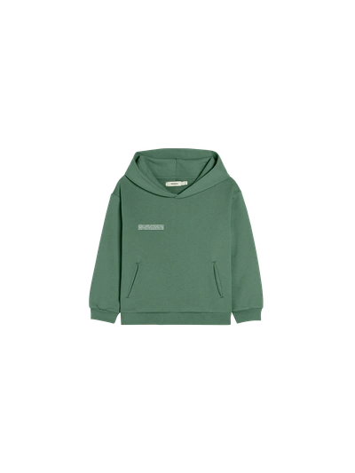 Pangaia Kids' 365 Midweight Hoodie — Forest Green 11-12yr