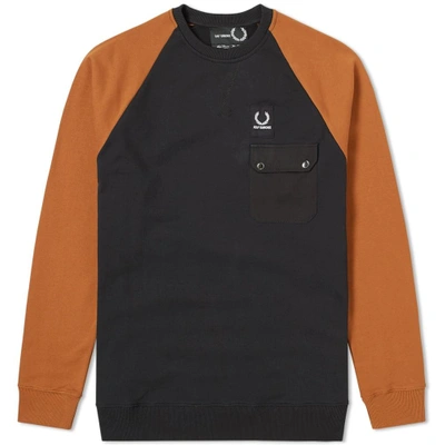 Raf Simons Fred Perry X  Colour Block Sweat In Black