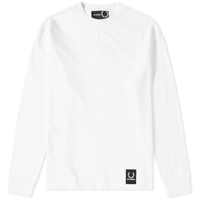 Raf Simons Fred Perry X  Long Sleeve Tape Detail Tee In White