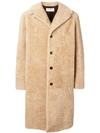 Saint Laurent Single-breasted Coat In 9820 -miel