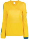 Barrie New Romantic Cashmere V-neck Pullover - Yellow