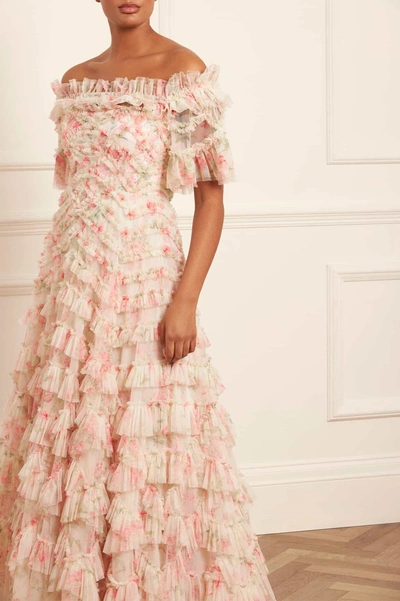 Needle & Thread Summer Posy Lana Ruffled Tulle Gown In Multi