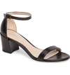 Stuart Weitzman Simple Ankle Strap Sandal In Black Nappa