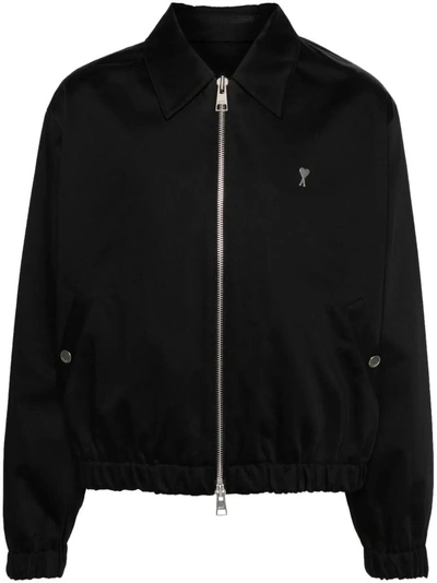 Ami Alexandre Mattiussi Ami Paris Adc Zipped Jacket Clothing In Black