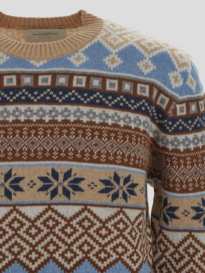 Ballantyne Sweaters In Camelbluebrownwhite