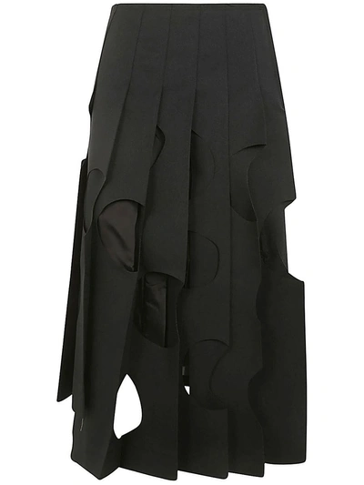 Comme Des Garçons Pleated Skirt In Black