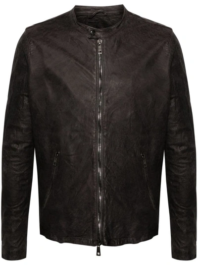 Giorgio Brato Biker Jacket Clothing In Black