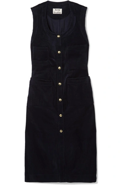 Acne Studios Corduroy Dress Navy Blue