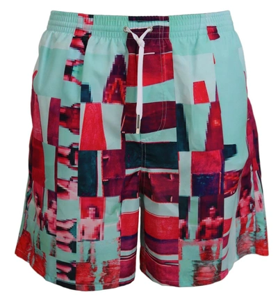 Dsquared2 Dsqua² Printed Beachwear Shorts Men's Swimwear In Multi