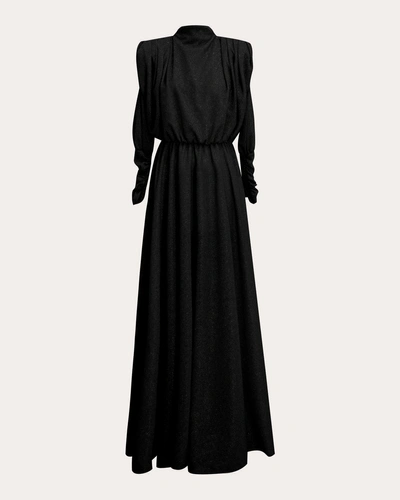 Rayane Bacha Women's Lou Drape Dress In Black