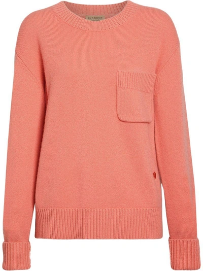 Burberry Pocket Sweater In Pink