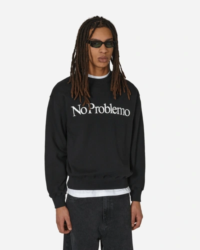 No Problemo Logo Crewneck Sweatshirt In Black