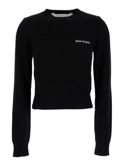 Palm Angels Classic Logo Sweater Black Off White