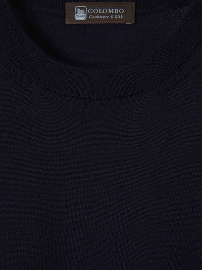 Colombo Cashmere And Silk T-shirt In Negre
