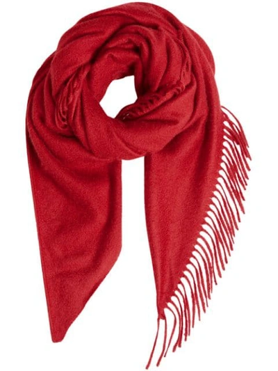 Burberry The  Bandana In Embroidered Cashmere In Red