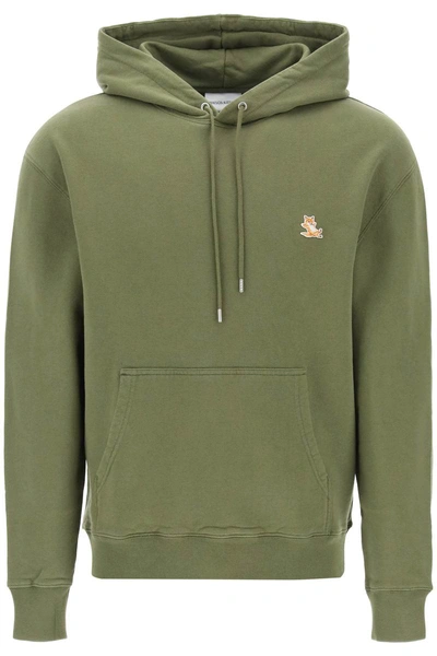 Maison Kitsuné Maison Kitsune Chillax Fox Hooded Sweatshirt In Green